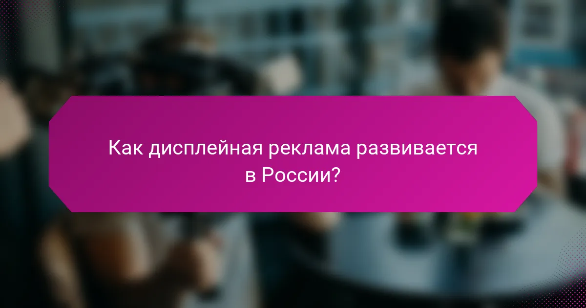 Как дисплейная реклама развивается в России?